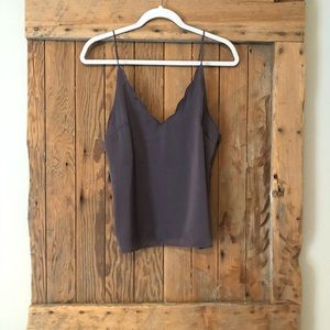 Topshop Purple Silk Tank